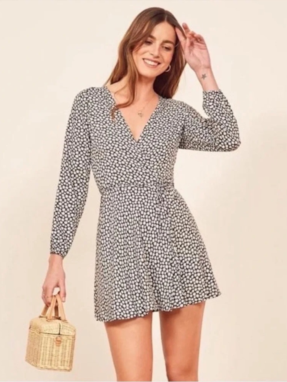 reformation fuchsia wrap dress coronado
